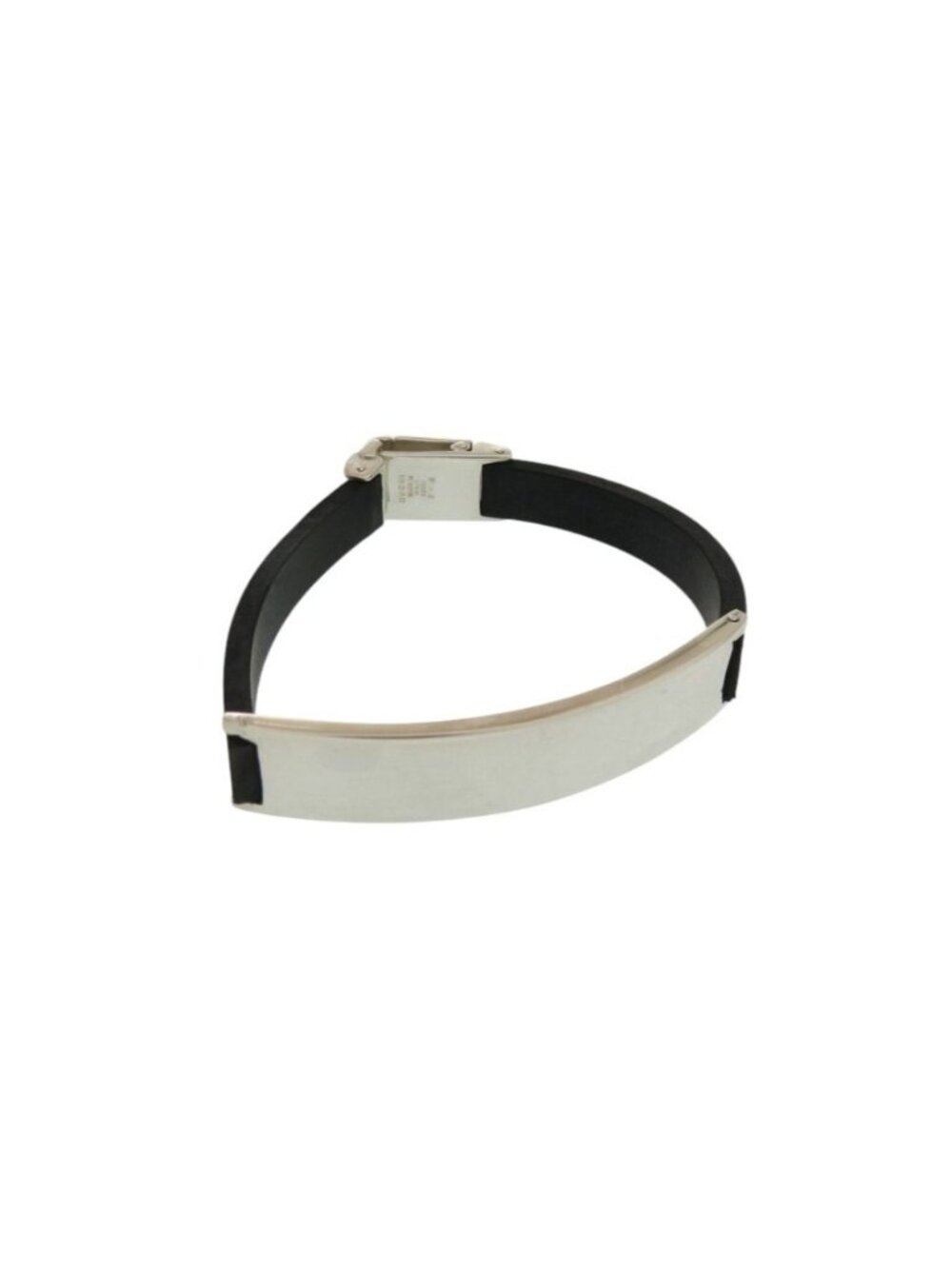 Gucci Rubber 925 Sterling Silver Black Bracelet